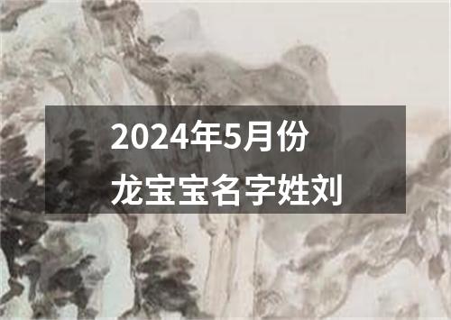 2024年5月份龙宝宝名字姓刘