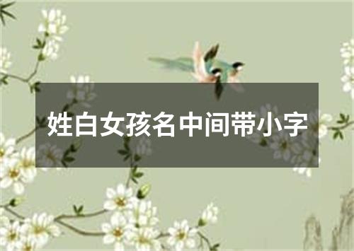 姓白女孩名中间带小字