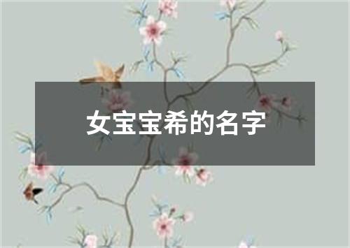 女宝宝希的名字