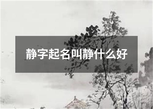 静字起名叫静什么好