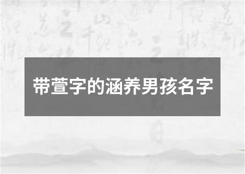 带萱字的涵养男孩名字