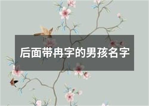 后面带冉字的男孩名字