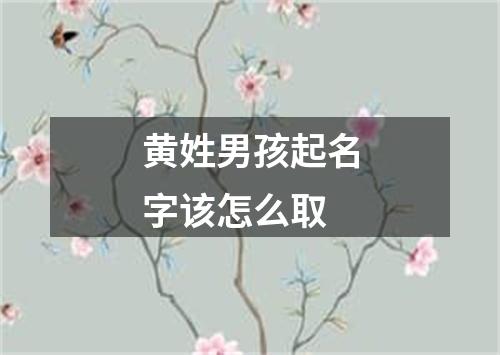 黄姓男孩起名字该怎么取