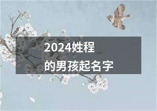 2024姓程的男孩起名字