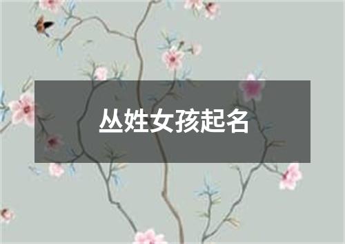 丛姓女孩起名