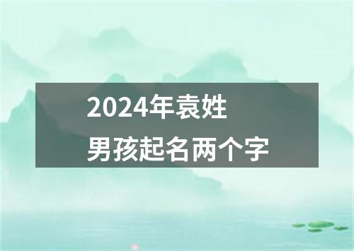 2024年袁姓男孩起名两个字