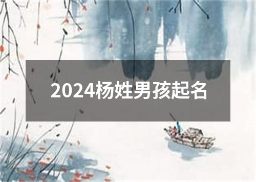 2024杨姓男孩起名