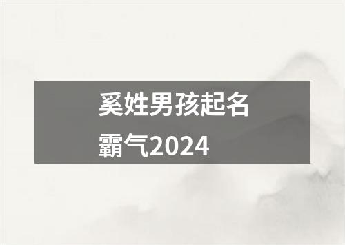 奚姓男孩起名霸气2024