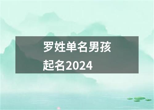 罗姓单名男孩起名2024