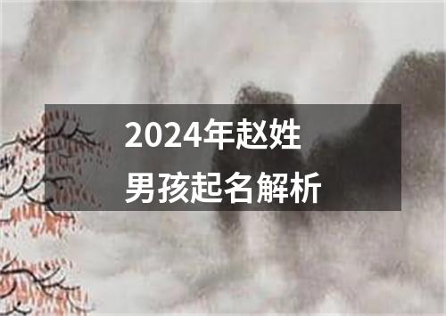 2024年赵姓男孩起名解析