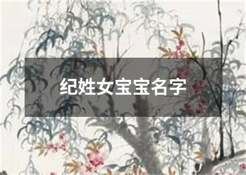 纪姓女宝宝名字