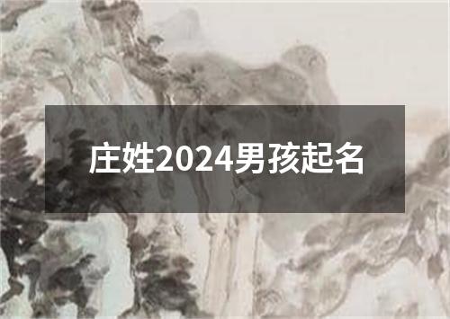 庄姓2024男孩起名