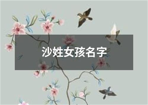 沙姓女孩名字