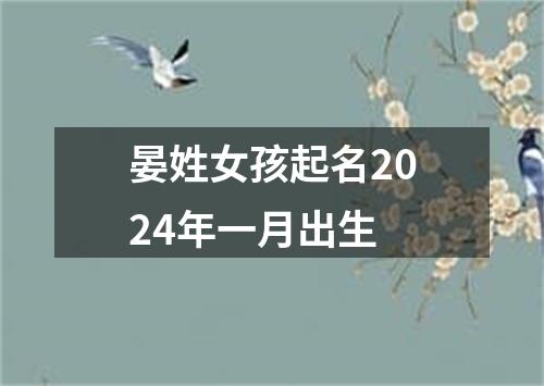 晏姓女孩起名2024年一月出生