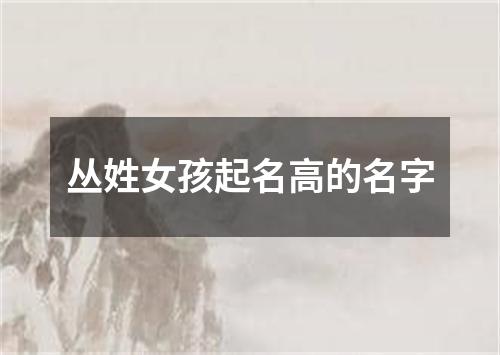 丛姓女孩起名高的名字