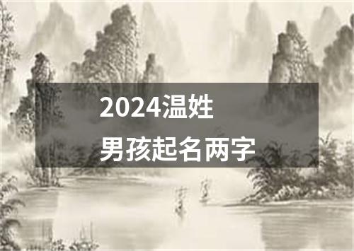 2024温姓男孩起名两字