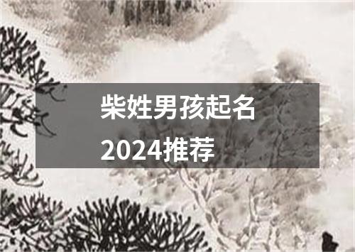 柴姓男孩起名2024推荐