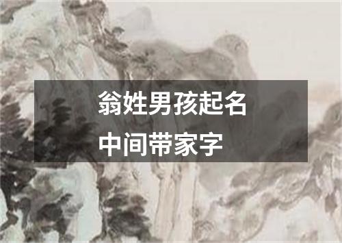 翁姓男孩起名中间带家字