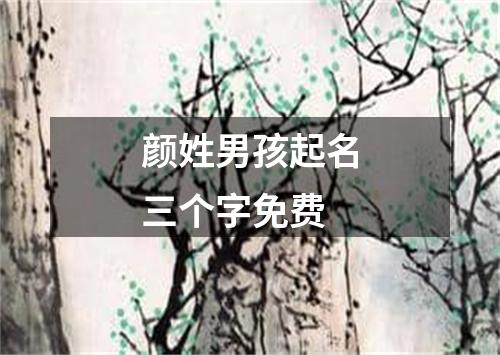 颜姓男孩起名三个字免费