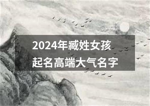 2024年臧姓女孩起名高端大气名字