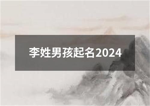 李姓男孩起名2024