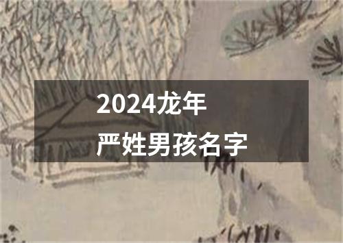 2024龙年严姓男孩名字