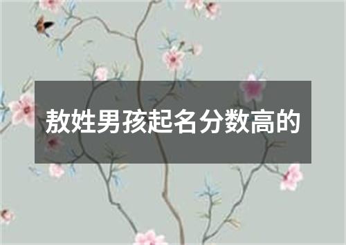 敖姓男孩起名分数高的