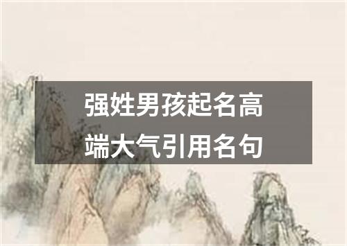 强姓男孩起名高端大气引用名句