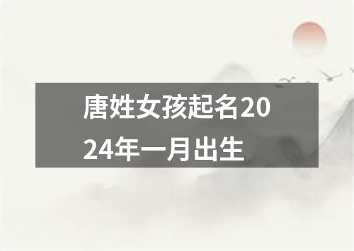 唐姓女孩起名2024年一月出生