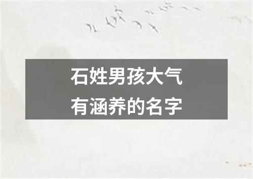 石姓男孩大气有涵养的名字