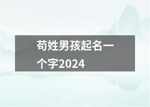 苟姓男孩起名一个字2024