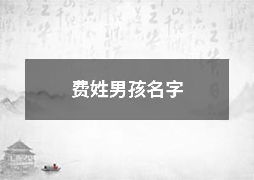 费姓男孩名字