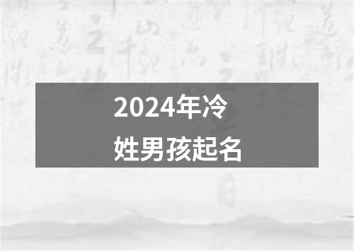 2024年冷姓男孩起名