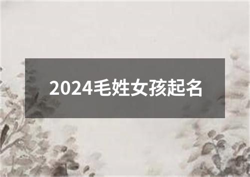 2024毛姓女孩起名