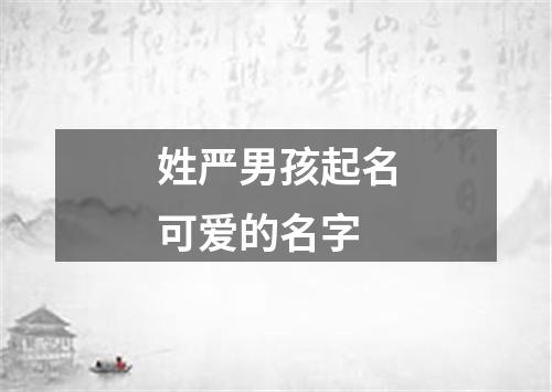 姓严男孩起名可爱的名字