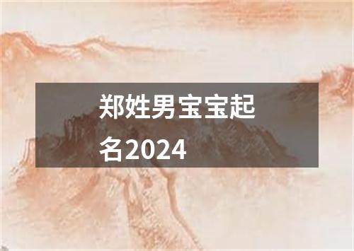 郑姓男宝宝起名2024