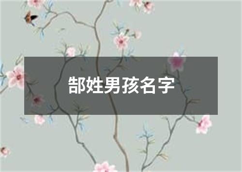 郜姓男孩名字