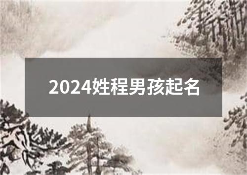 2024姓程男孩起名