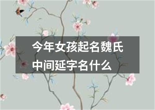 今年女孩起名魏氏中间延字名什么