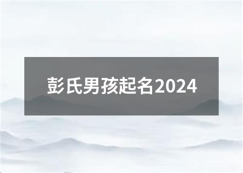 彭氏男孩起名2024