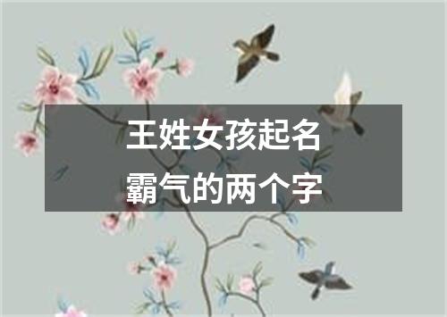 王姓女孩起名霸气的两个字