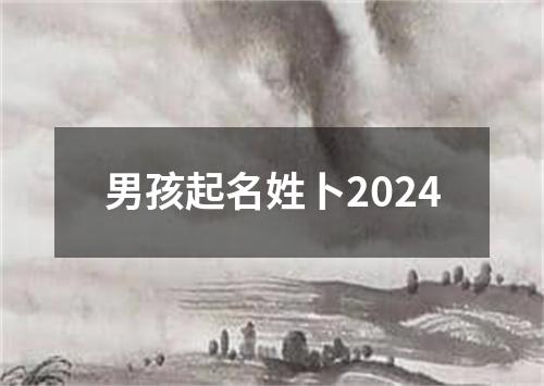 男孩起名姓卜2024