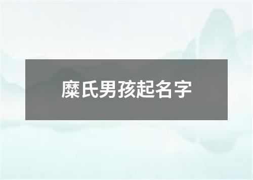 糜氏男孩起名字