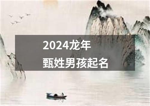 2024龙年甄姓男孩起名