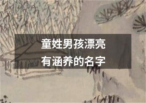 童姓男孩漂亮有涵养的名字