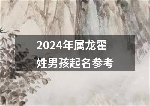 2024年属龙霍姓男孩起名参考