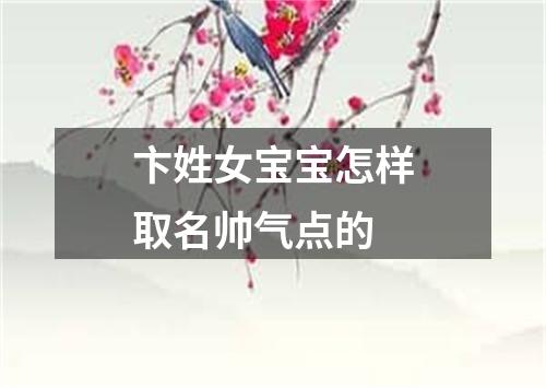 卞姓女宝宝怎样取名帅气点的