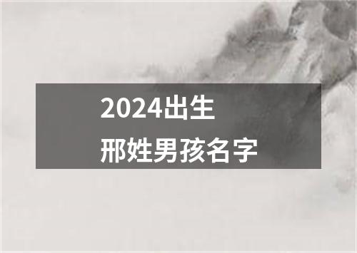 2024出生邢姓男孩名字