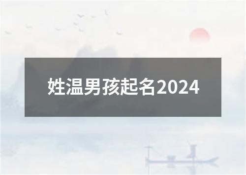 姓温男孩起名2024