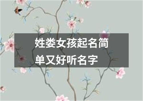 姓娄女孩起名简单又好听名字